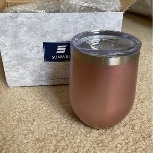 Rose colored wine tumblers (2 in this set)